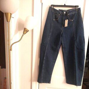 Forever 21 Forever21 Dark Denim High Waisted Barrel Jeans NWT 31 !!!